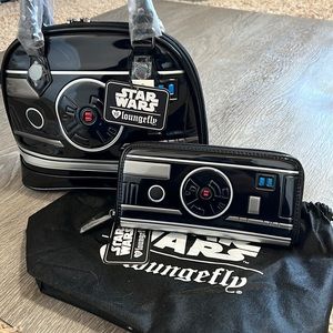 NWT StarWars Loungefly The Last Jedi BB-9 Mini Dome Bag and matching wallet